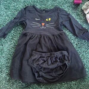 Carter’s Black Cat Halloween Dress 12 months